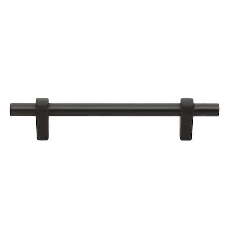 Gliderite Hardware 4-1/4 in. Center to Center Matte Black European Cabinet Pull - 4148-S-MB, 5PK 4148-S-MB-5